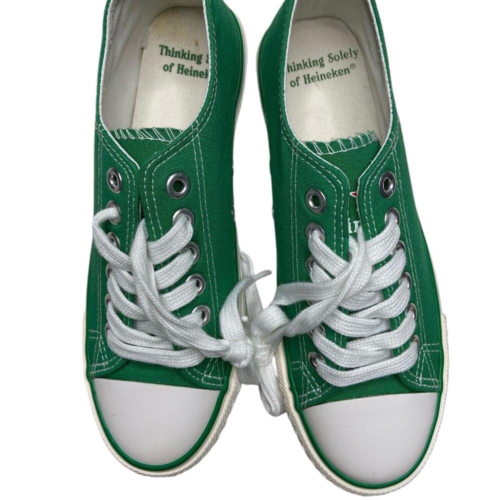 Heineken Green Canvas Low Top Sneaker Size 7.5 - Picture 6 of 10